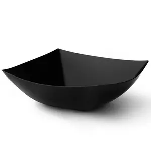 Square Black Serving Bowl - 4 Count