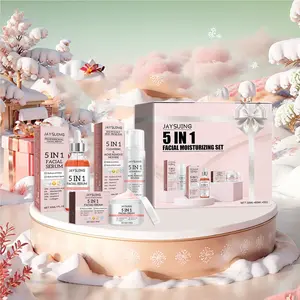 5 in 1 Skin Care Kit, Moisturizing Skin Care Set, Including Moisturizing Cream & Serum & Cleanser & Toner & Lotion, Hydrating Skin Care Tool for Women, Skin Repair