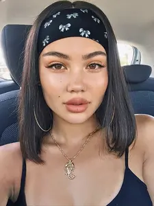 Women's Bow Print Polyester Headband Set, Cute Casual Beach Holiday Hair Accessories, Versatile Daily Wear Turban Sweatbands