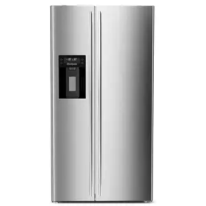 Kismile 20 Cu.Ft Side by Side Refrigerator with Ice Maker, Frost-free French Door Kitchen Refrigerator, Full Size Freestanding Fridge & Freezer for Home/Kitchen/Office, Stainless Steel