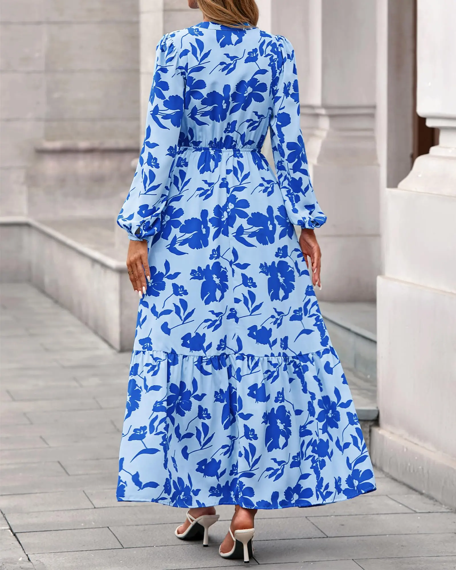 slim fit dress slacks Elegant Mulberry Purple Off-shoulder Long Flowy Sleeve A-line Prom Dre –  SposaBridal main image 0