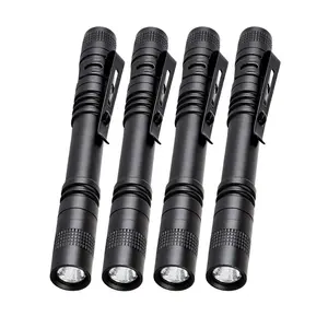 1000LM XPE-R3 Mini Flashlight Pen Torch LED Penlight Flashlight Tactical Torch with Clip Pocket Linterna(13.3 CM) Handheld