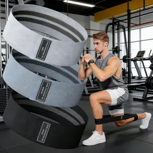 3 Pack Men's Breathable Resistance Band Set, Pull Up Assist Bands Natural Latex Elastic Fitness Bands for Yoga Pilates Strength Training Home Gym Workout & Outdoor, Light / Medium / Heavy Hip Resistance Band