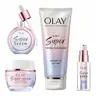 OLAY Full Super Routine 5-in-1 Multi-Pack Skincare Kit - Unisex Daily Use Facial Cleanser, Firming/Lifting Serum, Anti-Aging Serums & Essences, Eyes Care Cream, Sun Protection for Normal Skin, Smoother Brighter Skin, Award-Winning