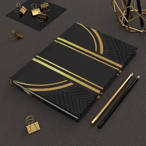 "Gold Basketball" Matte Hardcover Journal, 150 Lined Pages, Full Wraparound Print