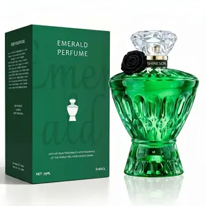 Emerald Perfume | Ideal Valentine’s Gift! Fresh Floral Scent: Osmanthus+Citrus Top, Orchid-Rose Heart, Plum-Musk Base | 75ML Luxury Green Bottle | Alluring Unique Fragrance for Her (Valentine/Birthday Pick)