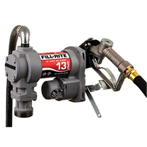 212 MAIN Heavy Duty 12V DC Fuel Transfer Pump, 13 GPM, Cast-Iron Construction, Threaded Base, Includes Hose & Manual Nozzle
