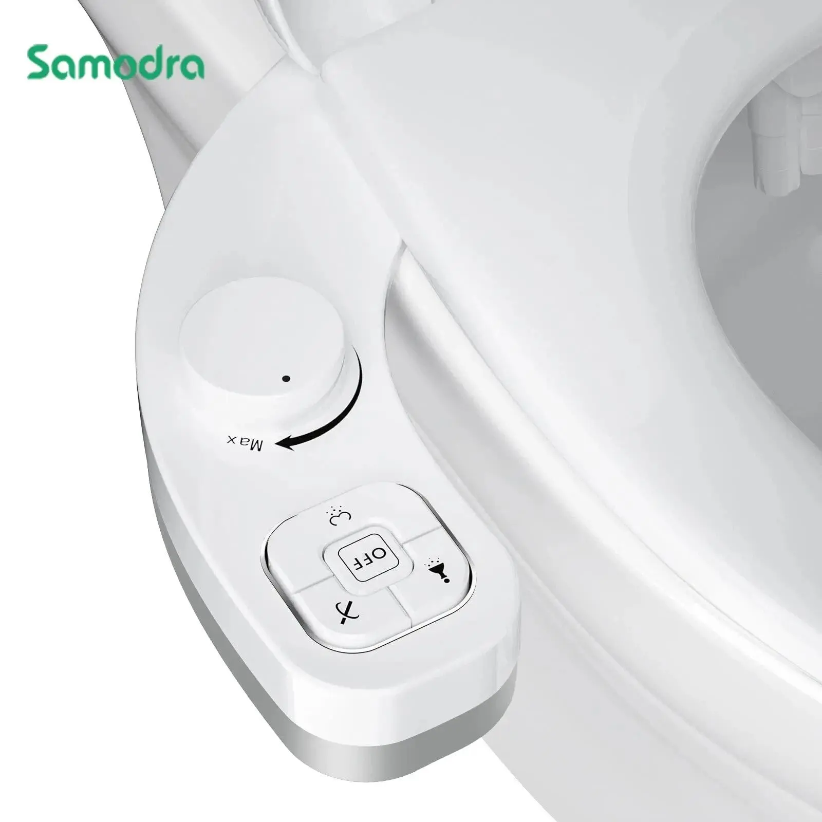 Hot SAMODRA Non-Electric Bidet - Self Cleaning Dual Nozzle (Frontal and Rear Wash) Water Bidet Toilet Seat Attachment for your Home