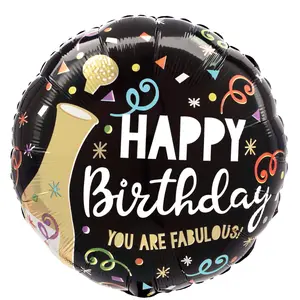 Fabulous Happy Birthday Metallic Balloon