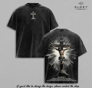 Psalms 46:1-3 Jesus Cross T-Shirt / Tank / Sweatshirt / Hoodie Washed | Christian Streetwear Vintage Tee | Faith Bible Verse Shirt | Jesus Religious Graphic Tee | God Is Our Refuge