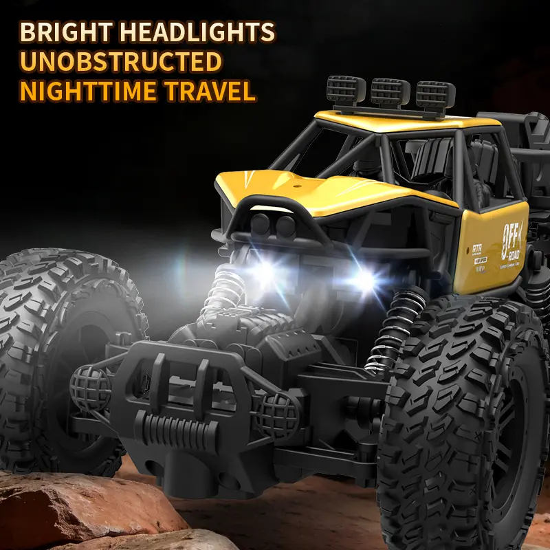 Alloy Remote Control Car Toy Four-Wheel Drive Six-Wheel Climbing Car for Boys Off-Road Electric Car with Independent Suspension and Strong Power