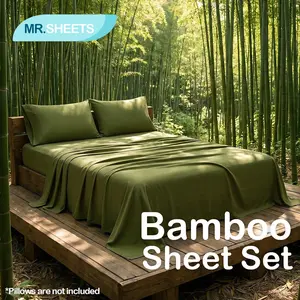 NTBAY Cooling Bamboo Sheet Set – Soft, Breathable & Temperature-Regulating Bedding for All-Season Comfort