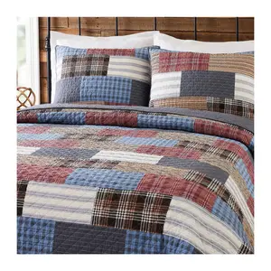 Modern Heirloom Cabin Patchwork 3Pc Full/QueenQuilt Set Modern Heirloom Cabin Patchwork 3Pc Full/QueenQuilt Set