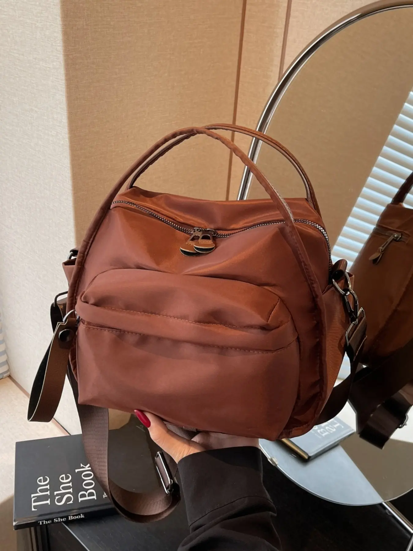 Fashion Casual Small Bag Multi-Pocket Functional Handbag Shoulder Crossbody Bag Color Match University Style Lightweight Puffy Handbag Fashionable Crossbody Bag Casual Handbag Satchel Casual Trendy Purses Cross Body Bags