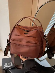 Fashion Casual Small Bag Multi-Pocket Functional Handbag Shoulder Crossbody Bag Color Match University Style