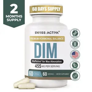 DIM Hormone Balance & Clear Skin Support | Estrogen Metabolism, 2-Month Supply | Swiss Activa+ Labs