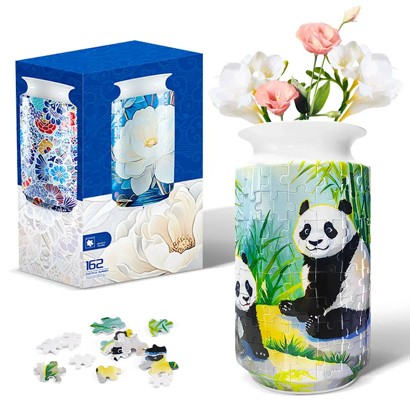 3D Puzzles Vase (162 Pieces) - Adult Craft Kit, Home Flower Arrangement Decoration, Housewarming/Birthday/Christmas Gifts for Puzzle Lover