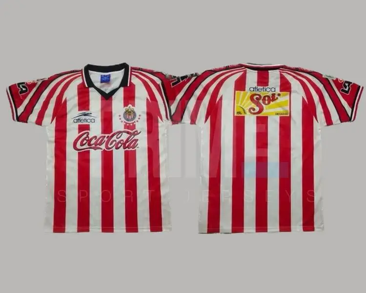Unisex Men and women Chivas 1998/99 Soccer Jersey, All-over Print Collared Football Jersey