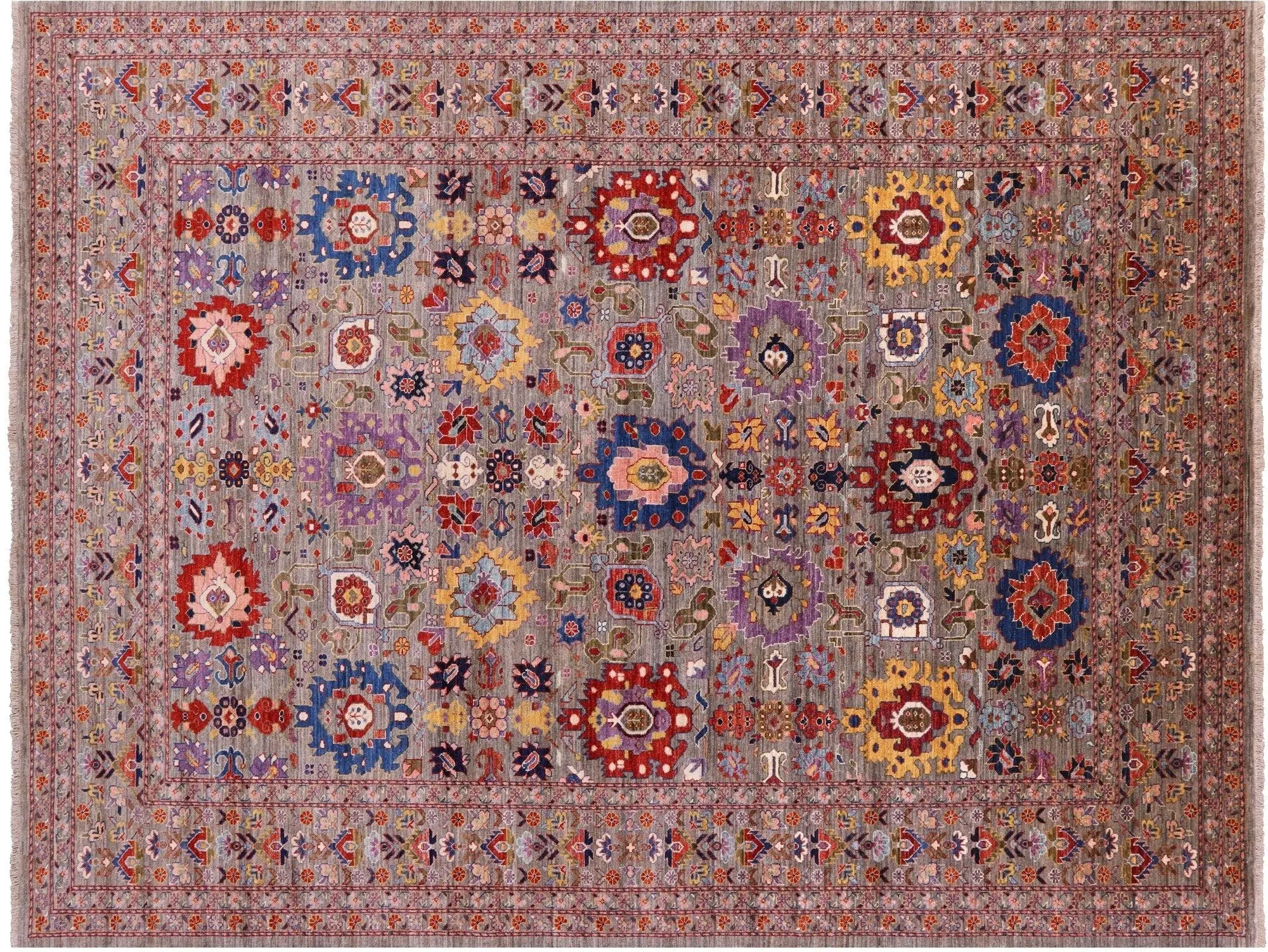 SUPER SALE Super Heriz Serapi Handmade Rug 8' 10" X 11' 9" - Q17342