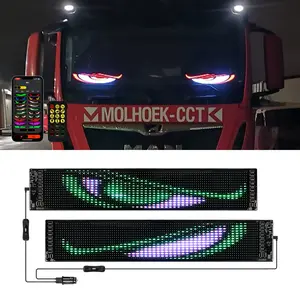 Car LED Devil Eyes Display, Programmable Animated LED Panel with App & Remote Control, Windshield/Window Smart LED Sign for Trucks SUVs