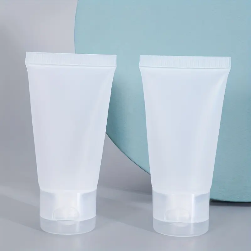 1pc Portable Travel-Sized Refillable Squeeze Bottles - Lead-Free, Hypoallergenic, Transparent Plastic Containers for Facial Cleanser, Lotion, Shampoo, Bath Gel, Cosmetics - 30ml/1oz Empty Storage Bottles for Travel or Daily Use