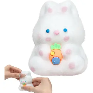 Easter Basket Stuffers,Taba Squishy Rabbit,Cute Taba Squishies Rabbit Animal Squeeze Toy,Easter Basket Stuffers for Toddler,Fidget Toy for Kids Adults for Anxiety Stress Relief&Party Favors