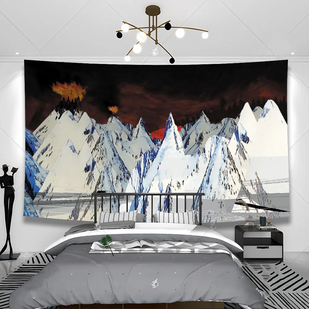 Radioheads Music Art Wall Hanging Tapestry Wallpaper Tapestry Headboard Aesthetic Room Decoration Gift Colorful,easy,bedroom,decorative,cotton,hank