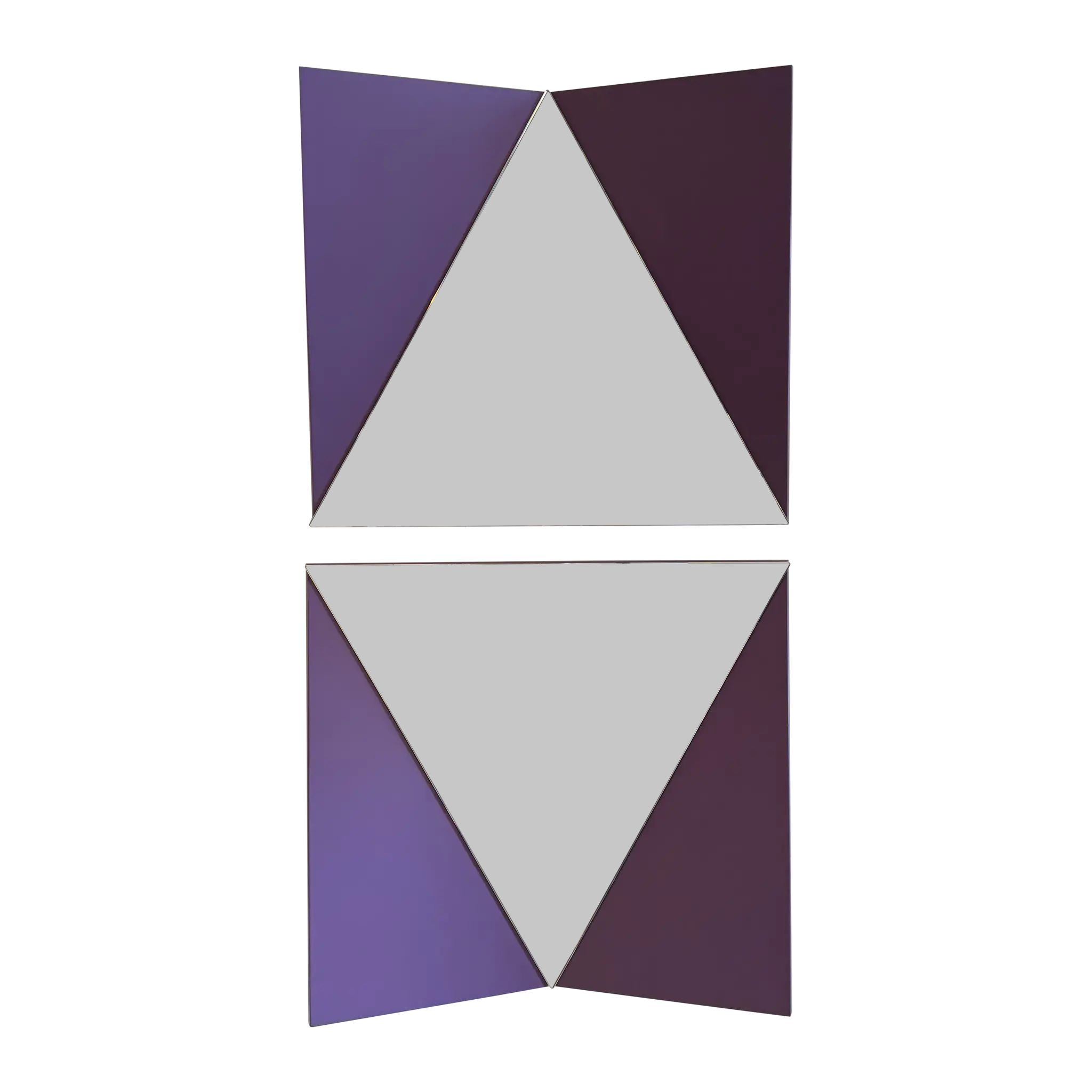 Pair of Vintage French Mod Triangle Mirrors