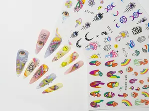 Mushroom Evil Eye Spiritual Nail Sticker