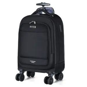 Rolling Backpack, 15.6 inch Laptop Backpack with 4 Spinner Wheels, Carry on Travel Backpack Water Resistant Wheeled Backpacks for Women Men Suitable for Overnight College Work, Black