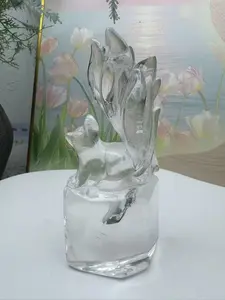 nature clear quartz fox-hademade crystal products
