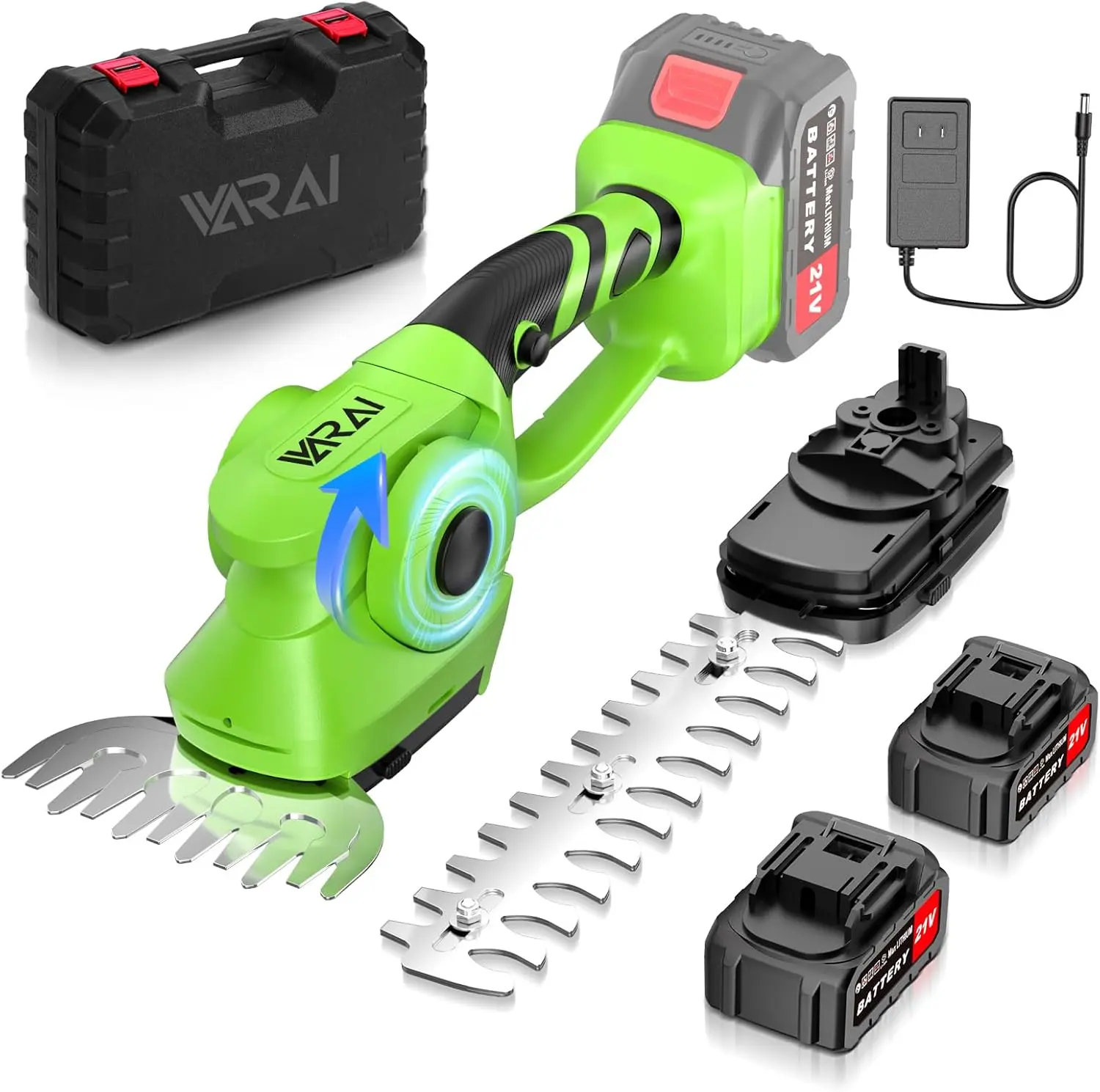 Cordless Hedge Trimmer, Professional Bush Trimmer with Sharp Dual Blades, Lightweight Battery Powered Garden Tool for Hedges, Shrubs and Bushes Trimming