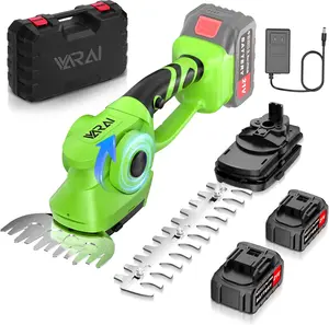 Cordless Hedge Trimmer, Professional Bush Trimmer with Sharp Dual Blades, Lightweight Battery Powered Garden Tool for Hedges, Shrubs and Bushes Trimming