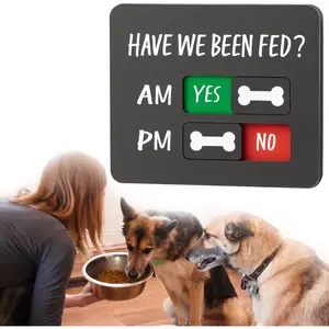 Dog Feeding Reminder Have We Been Fed AM/PM Feeding Chart Tracker Magnetic Fed Sign for Fridge Prevent Pet Overfeeding