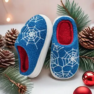 X-X   Kids House Slippers Boys Girls - Warm Soft Plush Memory Foam Durable Non-Slip Winter Shoes for Indoor Outdoor Big Little Kids