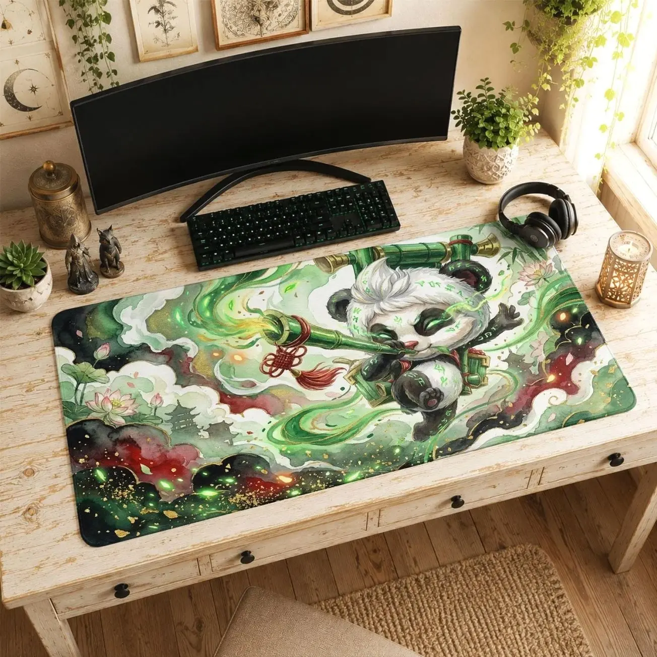 Teemo Panda Mouse Pad | Desk Mat, League of Legends Cute Decor