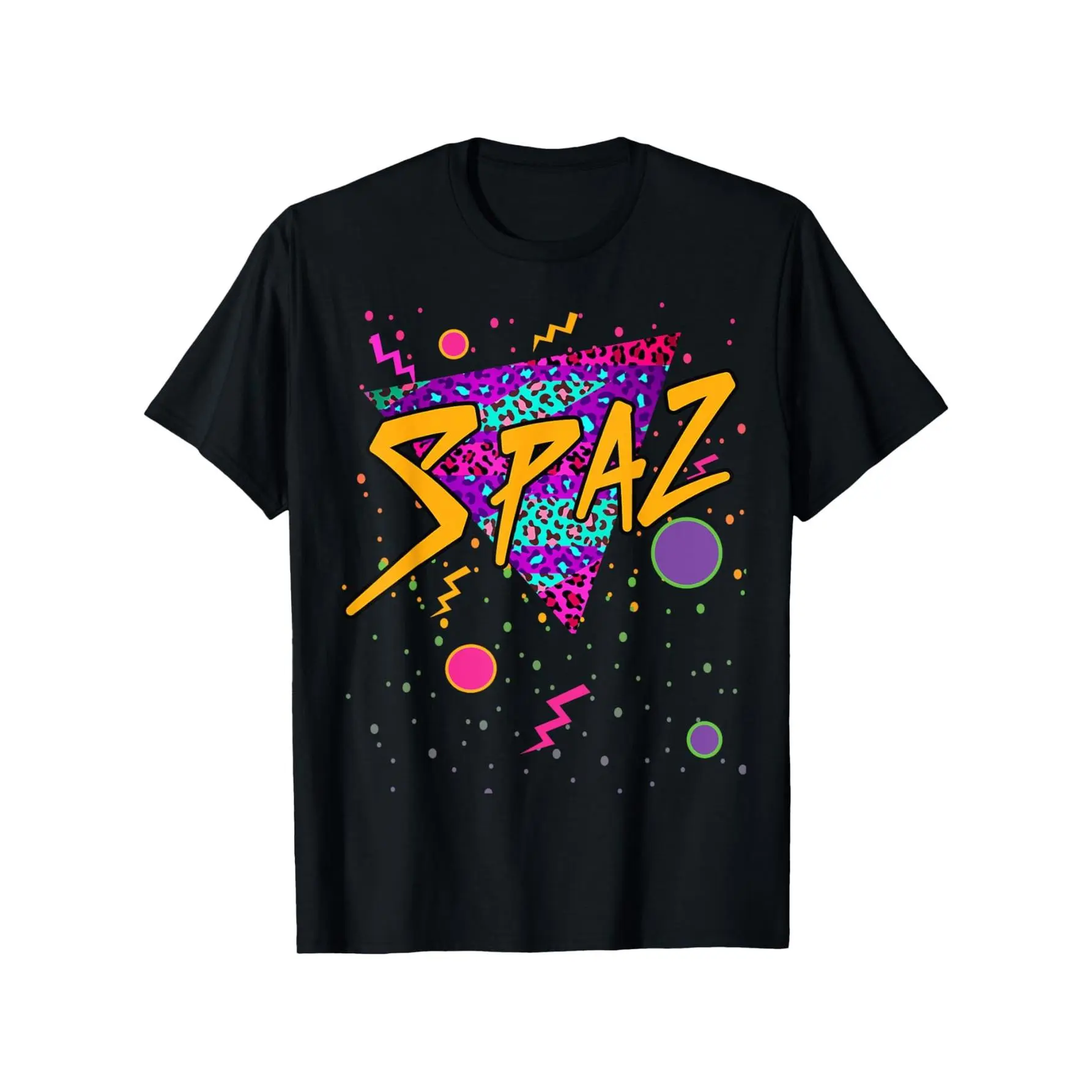 80s Funny Popular Sayings Spaz T-Shirt, 100% Cotton, Single Side