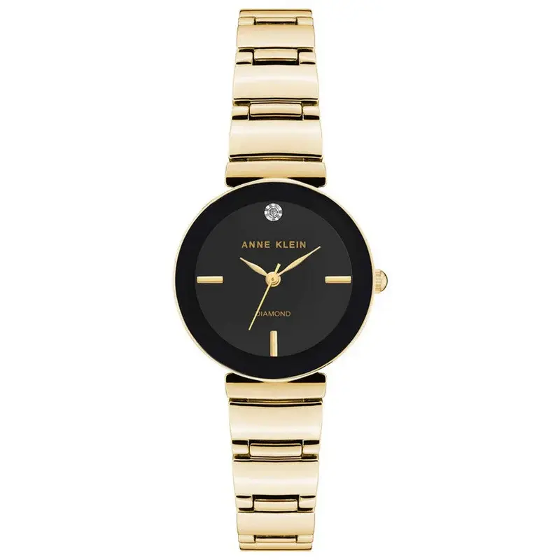 Anne Klein Black Dial Stainless Steel Ladies Watch AK-2434BMGB AK/2434BMGB
