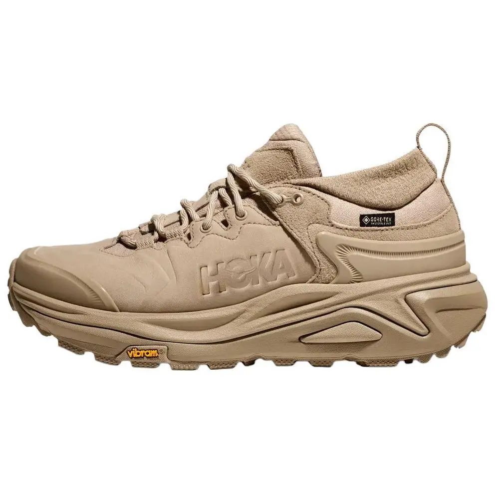 HOKA ONE ONE Kaha 3 Men's Low-Cut Hiking Shoes with GTX, Leather-Fabric Upper, Slip-Resistant, Waterproof, and Breathable Design in Light Brown Trending Shoes, House White Official Shoes to Get / Maison Mihara