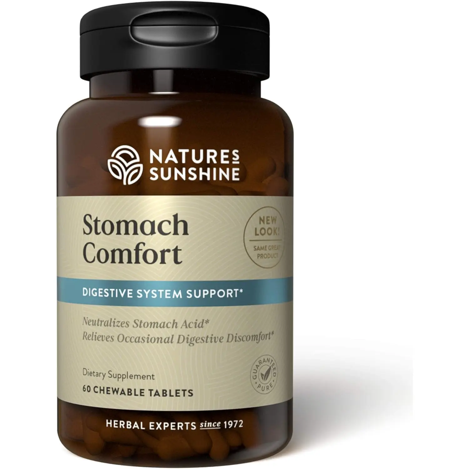 Nature's Sunshine Stomach Comfort, 60 Chewable Tablets | Helps Neutralize Acid and Soothe the Stomach by Supporting Digestion Nature's Sunshine Stomach Comfort, 60 Chewable Tablets | Helps Neutralize Acid and Soothe the Stomach by Supporting Digestion