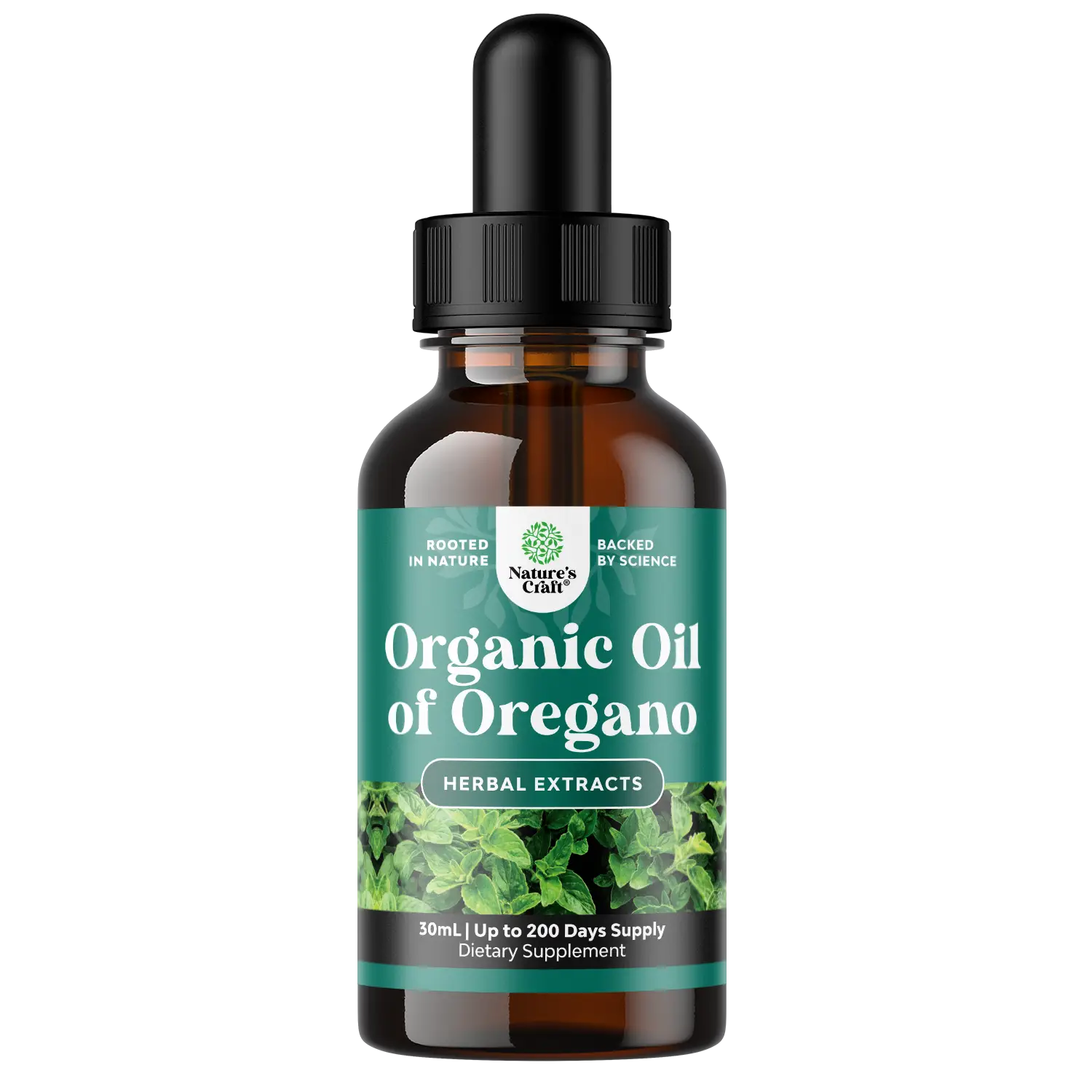 Nature's Craft Organic Oil of Oregano Liquid Drops - Antioxidant Boost, Digestion, Immune Support Herb Extracts