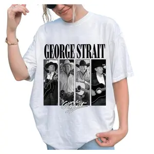 [ SALE UP TO 50% ] Retro George Strait Bootleg Graphic Tee, Classic Country Music Shirt, Lightweight Feel, Moves with You