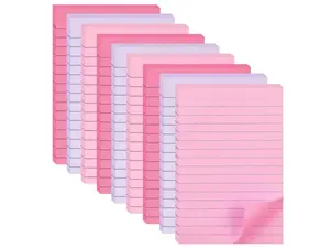 9 Pack Lined Sticky Notes 4X6 in Post Sticky Notes with Lines Large Ruled Post Memo Pads 35 Sheets/pad