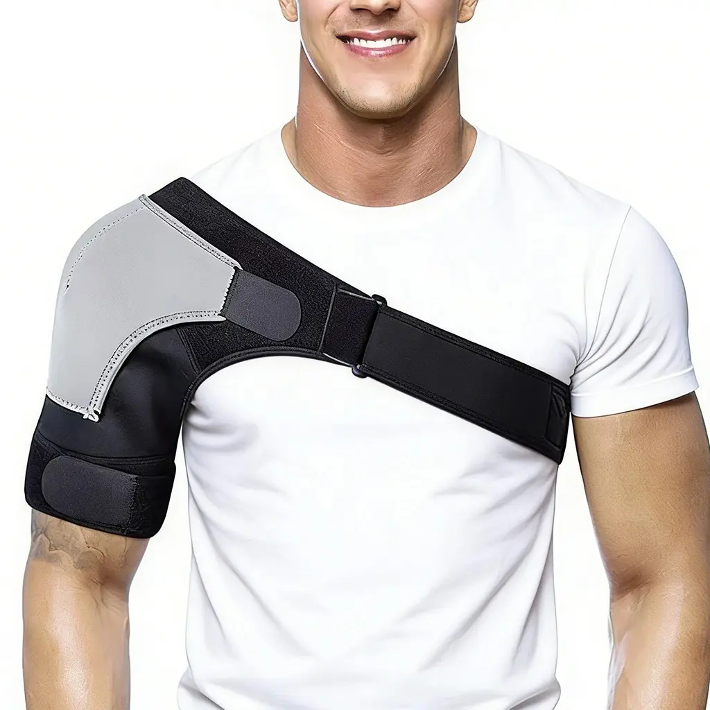 Adjustable Shoulder Support Brace, Breathable Compression Sleeve, Ideal for Sports Workouts & Daily Use, Comfortable and Durable Design
