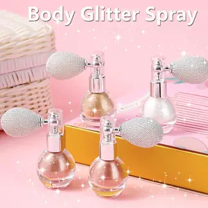 Diamond Highlighter Powder Spray Waterproof HighGloss Glitter Body Bronzer Highlight Powder FaceContour llluminator Makeup Cosmetic, High-gloss Sparkling Makeup Powder for Girls & Women,Glow Cosmetics, BeautyHighlighters BridalMakeup #Party secret"