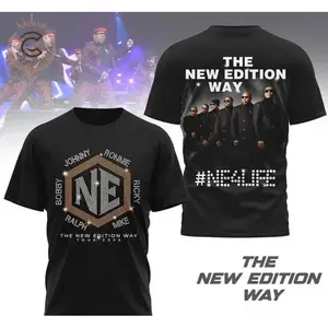 New Edition 2026 Tour Printed T-Shirt, Retro R&B Concert Printed T-Shirt, Gift for Music Lovers, Unisex Streetwear Printed T-Shirt