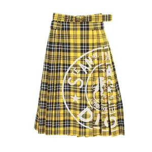 Pre-owned Dior Polyester Small Leather Goods Herringbone Pleated Skirt