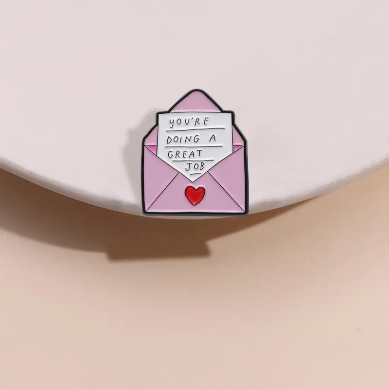 You're Doing A Great Job Letter Design Brooch, Cute Cartoon Badge for Bag & Clothes Decor, Fashion Accessories for Women & Men, Lapel Brooch, Durable Metal Pins, Alloy Brooch Pin