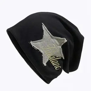 Star Embroidered Fashionable Unisex Beanie - Stretchy, Lightweight Hat with Fashion Script, Ideal for Valentine's Day Casual Wear Gifts (Sports & Outdoor Hats, Sports & Outdoor Accessories)