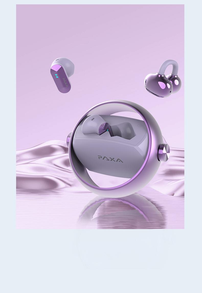 PAXA Ctbuds In-ear & clip-on 2-in-1 wireless Bluetooth Headphones, Bluetooth 6.0 ,Comfortable Wearing & IPX5 Waterproof Sports Earbuds for Work, Fitness ,Two earphones connected at the same time for uninterrupted listening ,Couple earphones